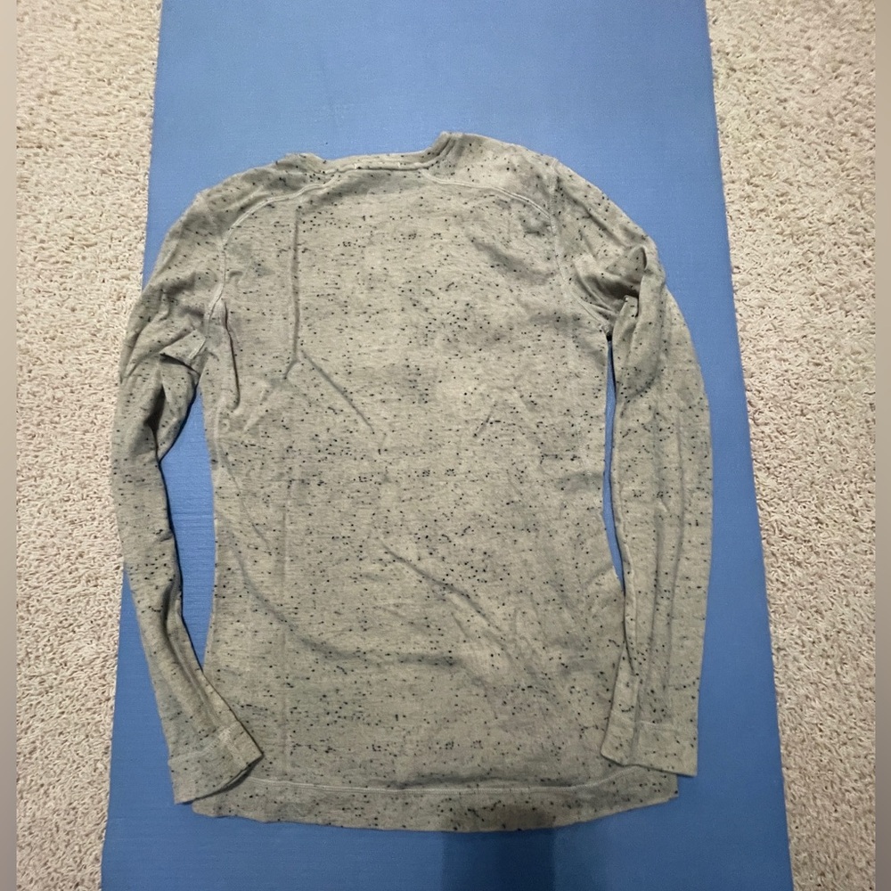 Women's Smart Wool Gray Speckled Long Sleeve Shirt - Sz XL - Picture 6 of 6